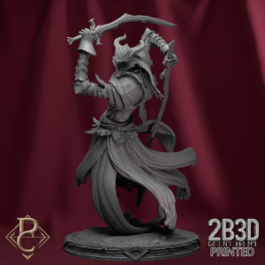 Render of The Sorrow of Terrimor with base, designed by Parasite Collectibles and printed by 2B3D Printed.