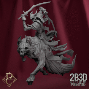 Render of The Sorrow of Terrimor on Dog without base, created by Parasite Collectibles and printed by 2B3D Printed.