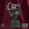 Turntable render of The Sorrow of Terrimor Bust, designed by Parasite Collectibles and printed by 2B3D Printed.