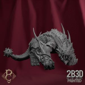 Render of Lizard without base, designed by Parasite Collectibles and printed by 2B3D Printed.