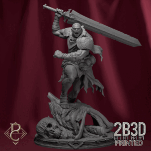 Turntable render of Mat’Ador, designed by Parasite Collectibles and printed by 2B3D Printed.