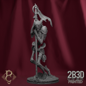Render of Custos Purgatorii with base, guardian forged in holy fire to guide souls through the eternal path. Created by Parasite Collectibles and 2B3D Printed.