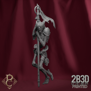 Render of Custos Purgatorii without base, walking the endless path as the impartial judge of souls. Designed by Parasite Collectibles and printed by 2B3D Printed.