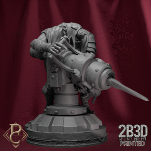 Render of the ratkin operator with base, created by Parasite Collectibles and printed by 2B3D Printed.
