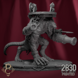 Render of The Ratstroyer with platform and base, without operator. Created by Parasite Collectibles and 2B3D Printed.