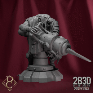 Render of the ratkin operator without base, designed by Parasite Collectibles and printed by 2B3D Printed.