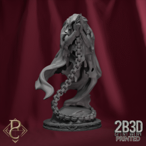 Render of Ghost II with base, spectral herald serving High Prophet Karhardas. Designed by Parasite Collectibles and printed by 2B3D Printed.