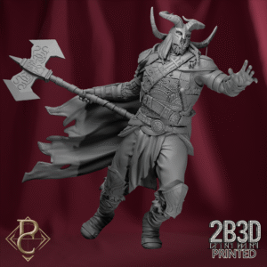 Render of Valdyr without base, storm-born herald of the Iron North. Created by Parasite Collectibles and 2B3D Printed.