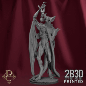 Dravak winged fiend miniature 360º turntable gif