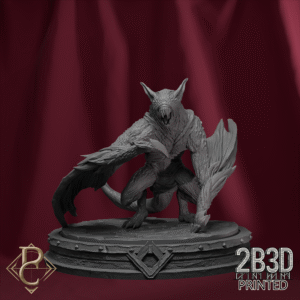 3D render of the first Chiroptera creature with base from the Azghorath’s Cult Kickstarter.