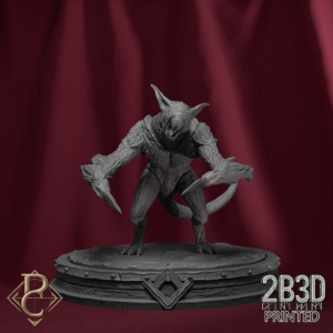 3D render of Chiroptera Swarm creature 2 on base from the Azghorath’s Cult Kickstarter.