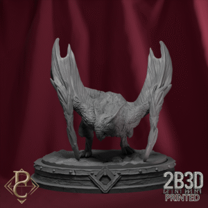 3D render of Chiroptera Swarm creature 3 with base from the Azghorath’s Cult Kickstarter.