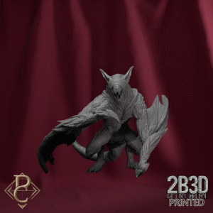 3D render of single Chiroptera 1 without base from the Azghorath’s Cult Kickstarter.