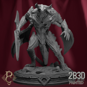 3D render of Irgren Azghorath’s Will miniature with scenic base from the Azghorath’s Cult Kickstarter.