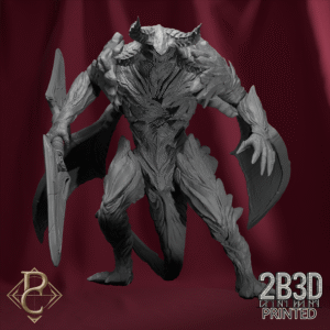 3D render of Irgren Azghorath’s Will miniature without base from the Azghorath’s Cult Kickstarter.