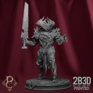 3D render of Molgrek the Dark Fright mounted on scenic base from the Azghorath’s Cult Kickstarter.