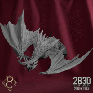 3D render of Okdrar the Winged Threat pose 1 without base from the Azghorath’s Cult Kickstarter.