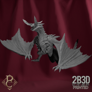 3D render of Okdrar the Winged Threat pose 2 without base from the Azghorath’s Cult Kickstarter.