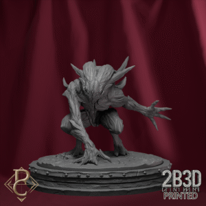 3D render of Soul Hunter 1 miniature on base from the Azghorath’s Cult Kickstarter.
