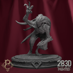 3D render of Soul Hunter 3 miniature with scenic base from the Azghorath’s Cult Kickstarter.