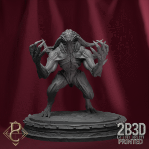 3D render of Soul Hunter 4 miniature on base from the Azghorath’s Cult Kickstarter.