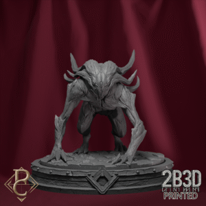 3D render of Soul Hunter 5 miniature on base from the Azghorath’s Cult Kickstarter.