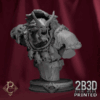 Rarnor the Blood Prince bust 75mm, red background turntable gif