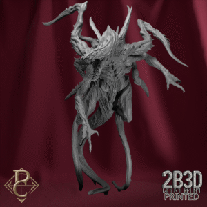 Unbased 3D render of the Beast of Change miniature from the Change Campaign.