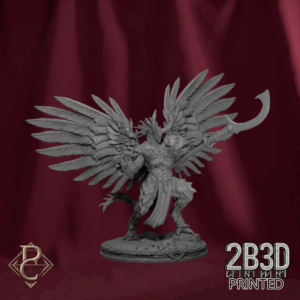 3D render of The Red Prince, demonic sovereign of the Change Campaign by Parasite Collectibles and 2B3D Printed.