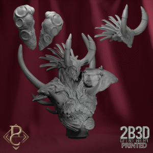 Unbased render of The Red Prince bust from the Change Campaign by Parasite Collectibles and 2B3D Printed.