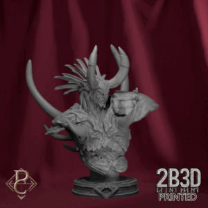 3D render of The Red Prince bust from the Change Campaign by Parasite Collectibles and 2B3D Printed.