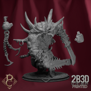 3D render of Avatar of Necrosis with scenic base from the Divine Conflict Kickstarter.