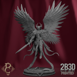 3D render of Radian Archon on scenic base from the Divine Conflict Kickstarter.