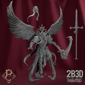 3D render of Reel the Descended full model without base from the Divine Conflict Kickstarter.