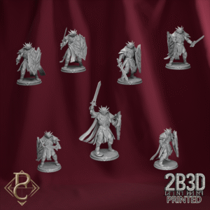 Complete Unascendeds and Lightguard Paladin set with scenic bases from the Divine Conflict Kickstarter.