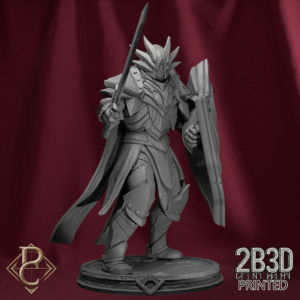 Unascended 6 on scenic base, towering fallen warrior with spear.