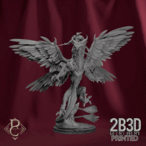 3D render of the Feather Dragon from the Dragon Souls Campaign by Parasite Collectibles and 2B3D Printed.
