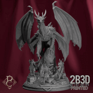 3D render of Borgalok the Eternal from the Dragon Souls Campaign by Parasite Collectibles and 2B3D Printed.