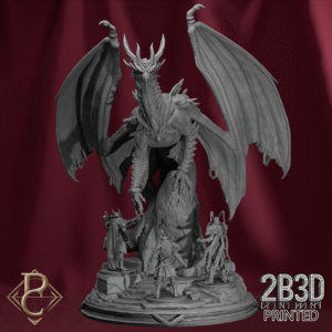 3D render of Borgalok the Eternal with riders on scenic base from the Dragon Souls Campaign.