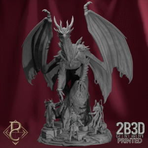 Unbased 3D render of Borgalok the Eternal with riders from the Dragon Souls Campaign.