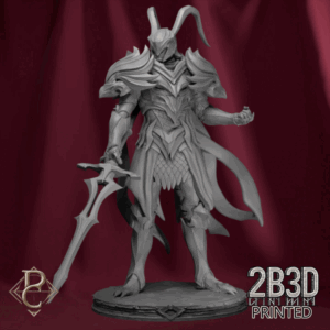 3D render of the Feather Dragon Rider from the Dragon Souls Campaign by Parasite Collectibles and 2B3D Printed.
