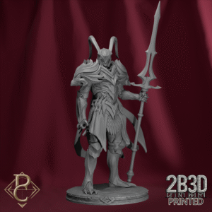 3D render of the Feather Dragon Rider Pose 2 on scenic base from Parasite Collectibles and 2B3D Printed.