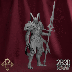 Unbased 3D render of the Feather Dragon Rider Pose 2 from Parasite Collectibles and 2B3D Printed.