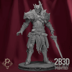 3D render of the Ice Dragon Rider from the Dragon Souls Campaign by Parasite Collectibles and 2B3D Printed.