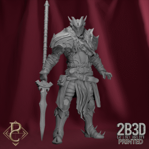 Unbased 3D render of the Ice Dragon Rider Pose 2 from the Dragon Souls Campaign.