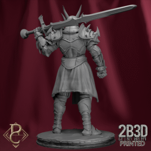 3D render of the Red Dragon Rider Pose 1 without cape on scenic base from the Dragon Souls Campaign.