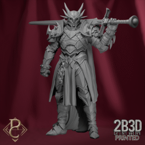 Unbased 3D render of the Red Dragon Rider Pose 1 with cape from the Dragon Souls Campaign.
