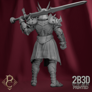 Unbased 3D render of the Red Dragon Rider Pose 1 without cape from the Dragon Souls Campaign.