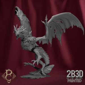 Unbased 3D render of the Ice Dragon from Parasite Collectibles and 2B3D Printed.