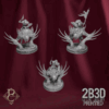 3D render of the Death Stalkers miniature set from the Flesh Campaign by Parasite Collectibles and 2B3D Printed.